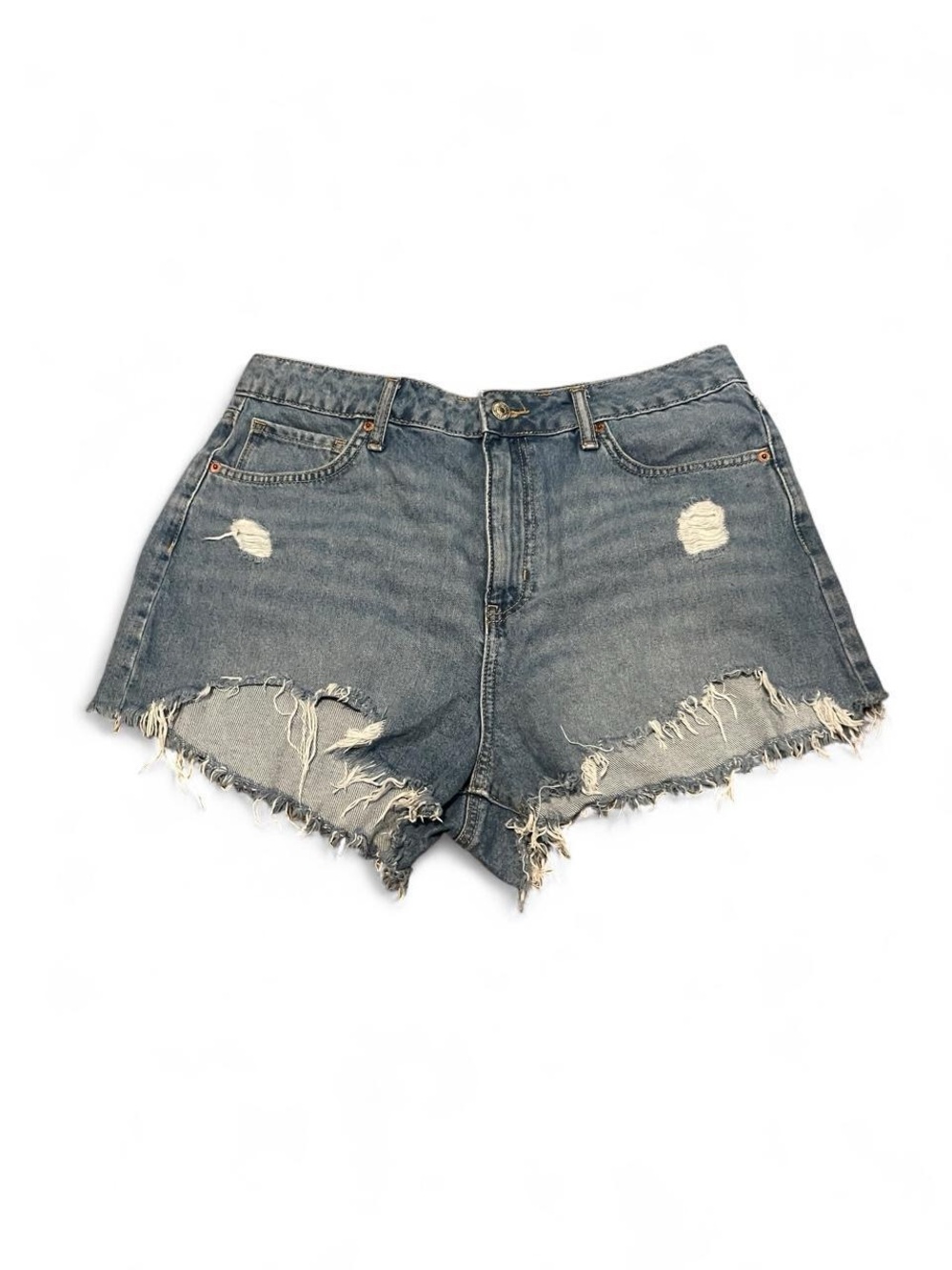 Forever 21 Distressed Light Blue Denim Cutoff Shorts